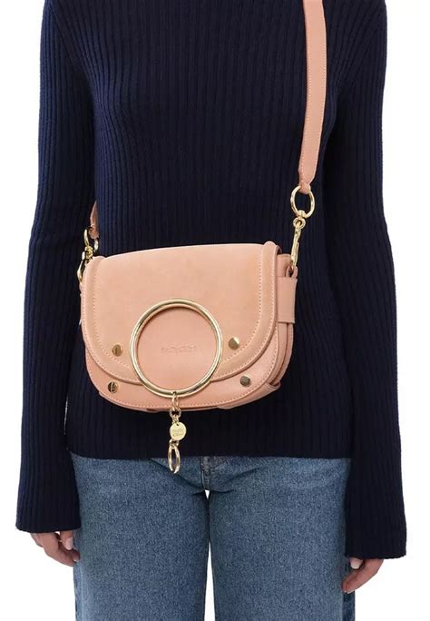 see by chloe coffee pink|Coffee Pink Suede Mara Bag .